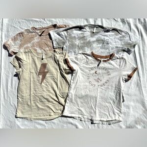⚡️Rylee + Cru Kids Neutral Graphic Tee and Tie Dye Tee Shirt Bundle size 10/12